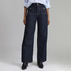 UNIVERSITY CLUB - Jean Wide Leg Tiro Alto Mujer