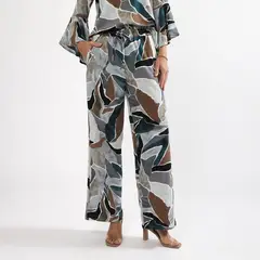 STEFANO COCCI - Pantalón Wide Leg Tiro Medio Mujer