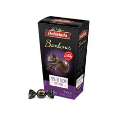 DELAVIUDA - Bombones de Chocolate Negro 70% Cacao 150 g