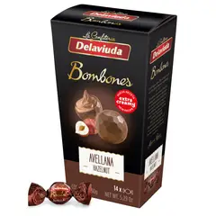 DELAVIUDA - Bombones de Chocolate con Avellanas 150 g