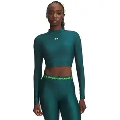 UNDER ARMOUR - Polo Heatgear Crop Mock Mujer