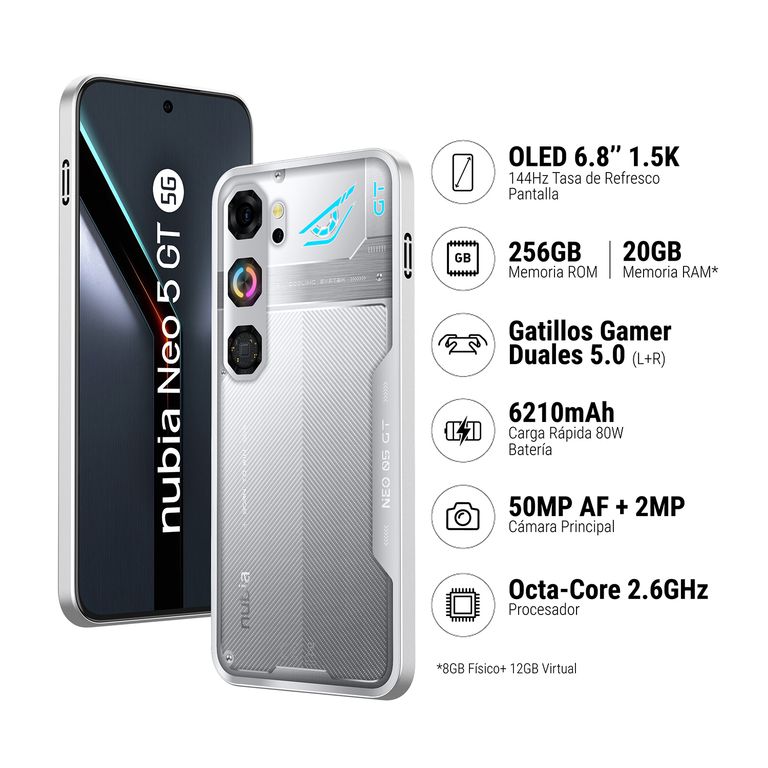Nubia Neo 5 Gt 5G 8+256GB SS