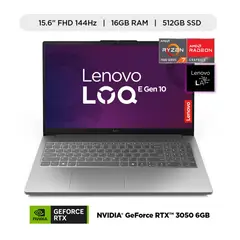 LENOVO - Laptop Gamer LOQ Essential serie 7000 AMD Ryzen 7 RTX 3050 16GB RAM 512GB SSD 15.6" FHD 144Hz