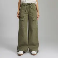 DOO AUSTRALIA - Pantalón Cargo Wide Leg Tiro Alto Mujer