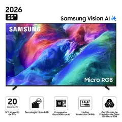 SAMSUNG - Televisor 55'' Micro RGB R85H Vision AI Smart TV (2026)