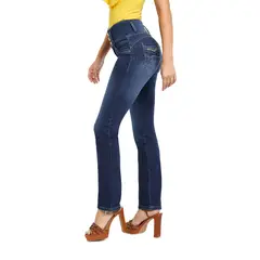 VRP BY VIVIANA RIVAS PLATA - Jean Straight Tiro Medio Mujer Viviana Rivas Plata