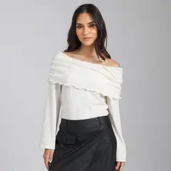 SYBILLA - Chompa Off Shoulders Mujer