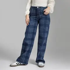 AMERICAN ABBEY - Pantalón Straight Tiro Alto Mujer
