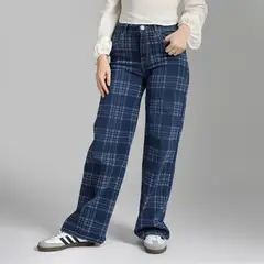 AMERICAN ABBEY - Pantalón Straight Tiro Alto Mujer