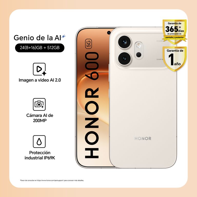 Honor600 8+512GB Dorado