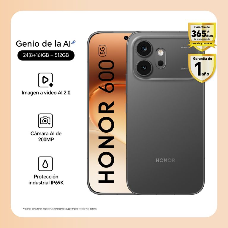 Honor600 8+512GB Negro