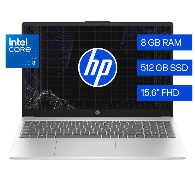 Laptop 15-fd0331la Intel Core 3 8 GB ram 512 GB SSD 15.6" FHD Windows 11 Home