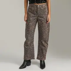 DENIMLAB - Pantalón Baggy Tiro Alto Mujer