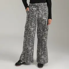 DENIMLAB - Pantalón Wide Leg Tiro Medio Mujer