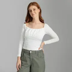 AMERICAN ABBEY - Top Manga Larga Mujer