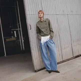 SYBILLA - Jean Baggy Tiro Alto Mujer