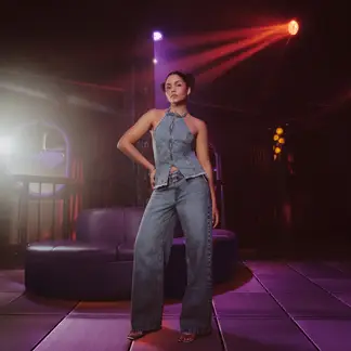 SYBILLA - Top Denim Mujer