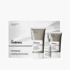 THE ORDINARY - Set Diario (Limpiador de Escualeno + Ácido Hialurico 2% + B5 + Crema con factores hidratantes Naturales)