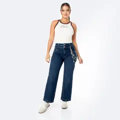 Pionier - Jean Straight Tiro Alto Mujer