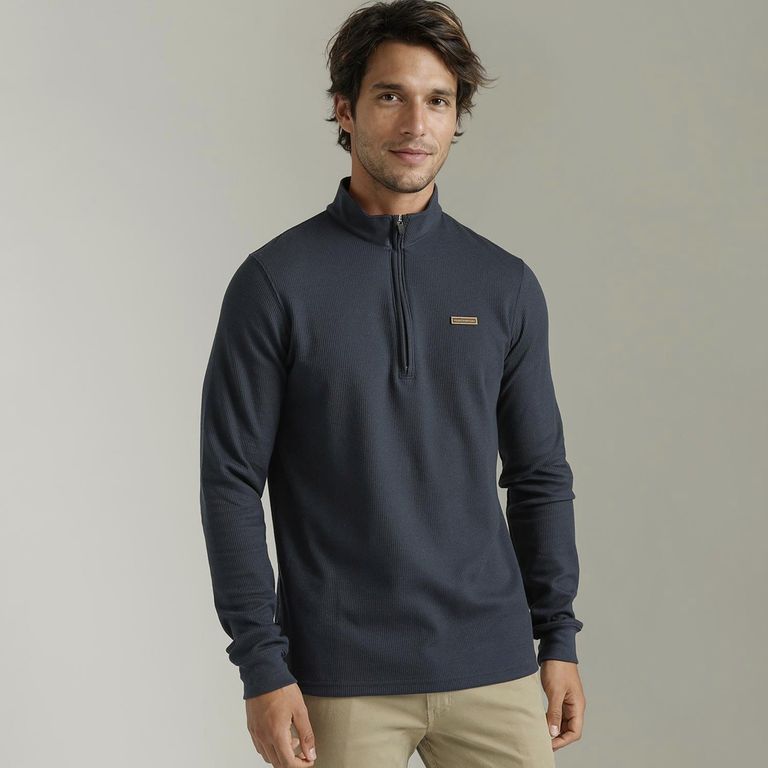 Polo Half Zip Hombre