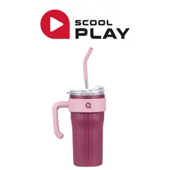SCOOL PLAY - Play tumbler vaso termico acero fluid 800ml guinda