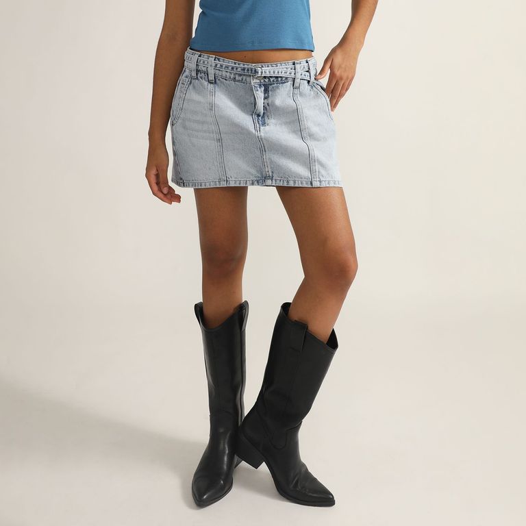 Falda Short Denim Mujer