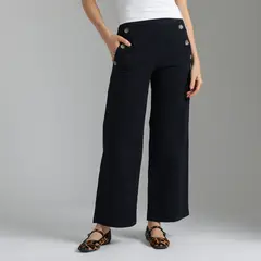 UNIVERSITY CLUB - Pantalón Wide Leg Tiro Alto Mujer