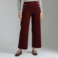 UNIVERSITY CLUB - Pantalón Wide Leg Tiro Alto Mujer