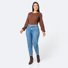 Pionier - Jean Mom Tiro Alto Mujer