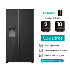 Hisense - Refrigeradora SBS 506L RS528P5GBA