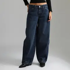 DENIMLAB - Jean Barrel Tiro Medio Mujer
