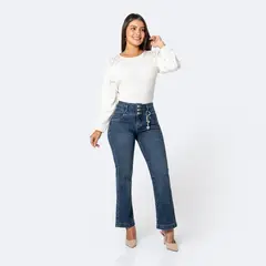 Pionier - Jean Straight Tiro Alto Mujer