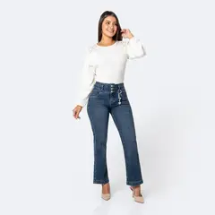 Pionier - Jean Straight Tiro Alto Mujer