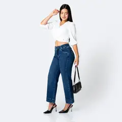 Pionier - Jean Wide Leg Tiro Alto Mujer
