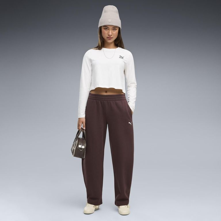 Pantalón de buzo Mujer Ess Relaxed Barrel Leg Pants Fl