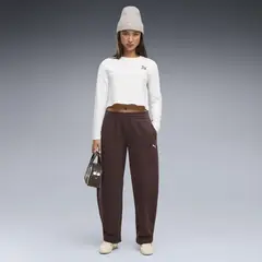 PUMA - Pantalón de buzo Mujer Ess Relaxed Barrel Leg Pants Fl