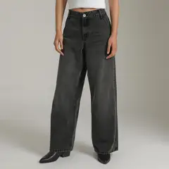 DENIMLAB - Jean Baggy Tiro Alto Mujer