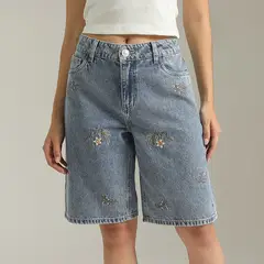 SYBILLA - Bermuda Denim Mujer