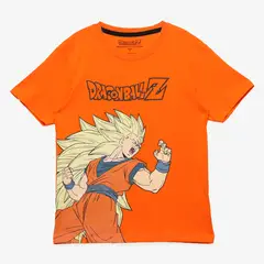 DRAGON BALL - Polo Niño Manga Corta Algodón Naranja