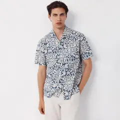 CORTEFIEL - Camisa Estampada 100% Algodón Hombre