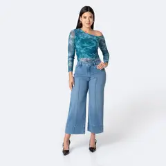 Pionier - Jean Wide Leg Tiro Alto Mujer