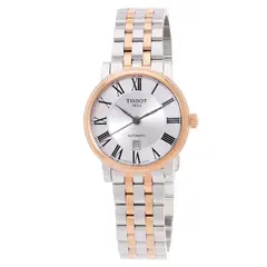 Tissot - Reloj para Hombre Carson Premium Powermatic 80 Plata y Oro Rosa