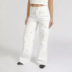 SYBILLA - Jean Wide Leg Tiro Medio Mujer