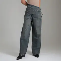 DENIMLAB - Jean Baggy Tiro Alto Mujer