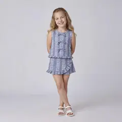 CONIGLIO - Blusa Niña Manga Cero Algodón Lazitos