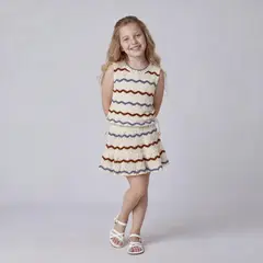 CONIGLIO - Top Niña Manga Cero Amarre