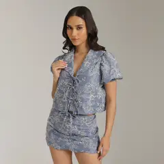 SYBILLA - Blusa Manga Corta Mujer