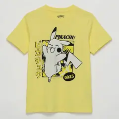 POKEMON - Polo Niño Manga Corta Algodón Amarillo