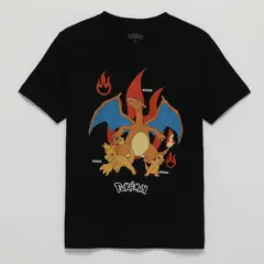 POKEMON - Polo Niño Manga Corta Algodón Negro