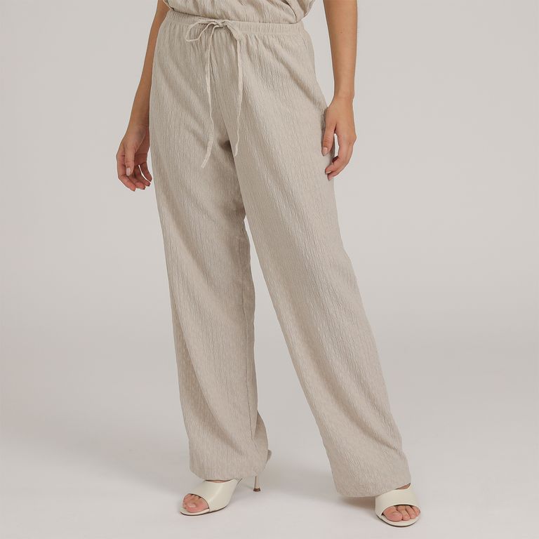 Pantalón Straight Tiro Medio Mujer